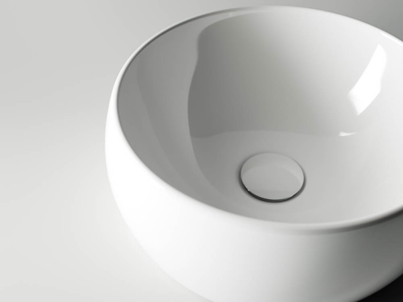 Умывальник чаша накладная круглая  Element 395*395*155мм Ceramica Nova белый CN6001