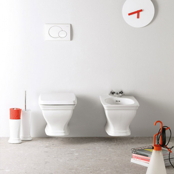 Artceram CIVITAS  Биде подвесное 36х54 см, с крепеж. с 1 отв под смес, цвет: белый