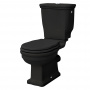 Artceram Hermitage Унитаз напольный 71х36хh38,5см, (чаша моноблока), слив в стену, с крепежом, цвет: черный глянцевый