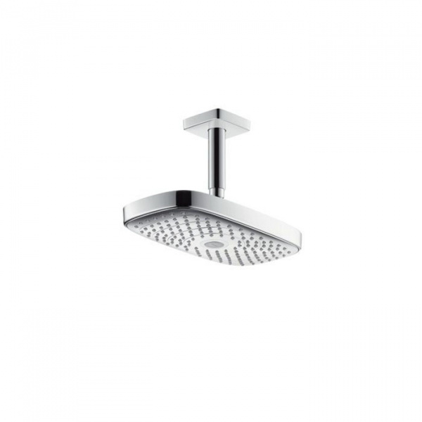 Hansgrohe Raindance Select E Верхний душ, прямоугольный верхний душ, размер: 300*160 мм, 2 типа струи: Rain: широкая дождевая струя, RainAir : объемная дождевая струя с технологией AirPower, кнопка Select для переключения режимов душа, воздушна