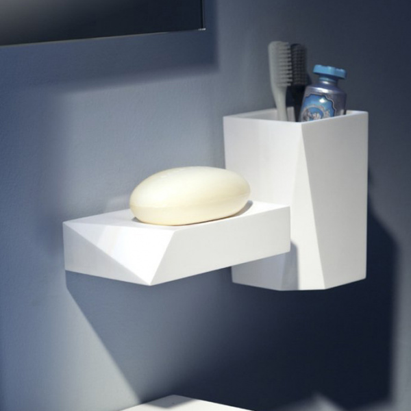 Bertocci Freeze Мыльница подвесная, цвет: белый матовый композит