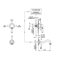 Nicolazzi Cristallo Cмеситель для умывальника однорычажный, встраиваемый, излив: 175мм, цвет: хром