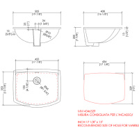 Devon&Devon Westminster Раковина 40.8х50.5 см, без отв., цвет: белый