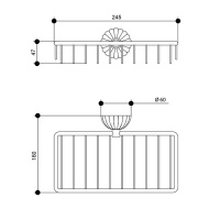 Полочка подвесная Bongio Radiant, цвет: хром