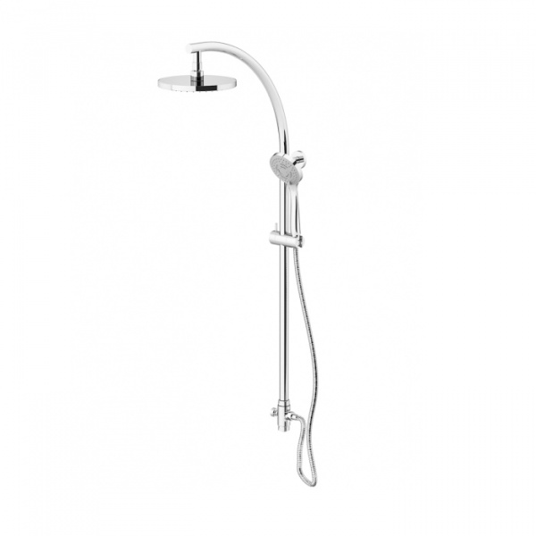 Gattoni H2omix Душевая колонка с верхним душем 200 мм и лейкой, цвет: хром