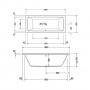 Ванна акриловая Duravit (Дуравит), 180х80 прямоугольная, встраиваемая