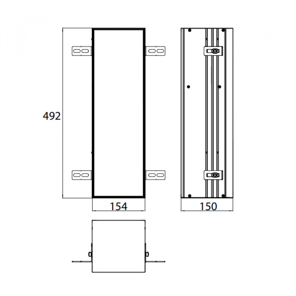 EMCO Asis Plus Модуль для унитаза встраиваемый 49.2см., Держатель бумаги, 2 запасных держателя, левый, под укладку плиткой