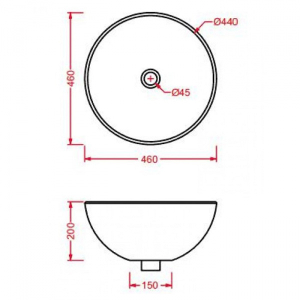 ARTceram LA CIOTOLA Раковина 46 см, накладная, без отв., без слива-перелива, цвет: белый