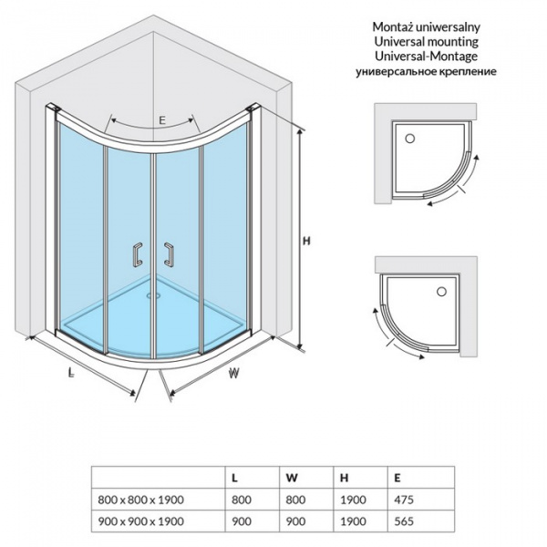 Ограждение EXCELLENT Серия 201 80х80 (полукруг)
