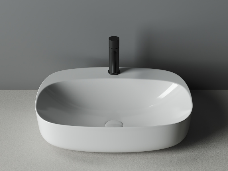 Умывальник чаша накладная овальная Element 595*420*155мм Ceramica Nova белый CN5012