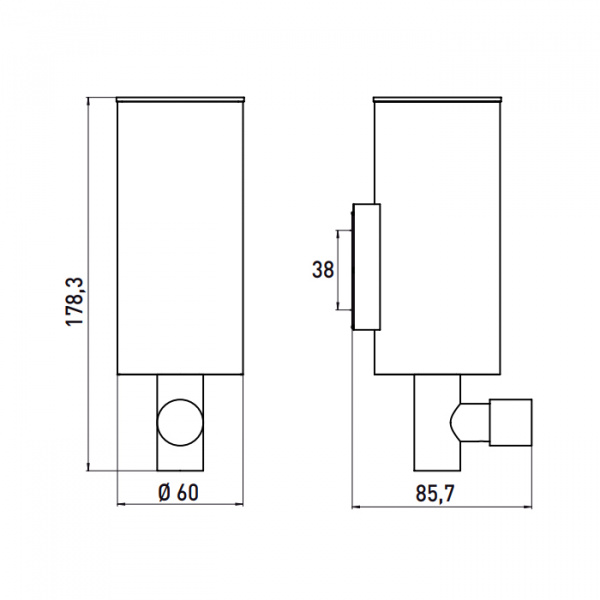 EMCO System2 Дозатор жидкого мыла, подвесной, 235ml, цвет: хром