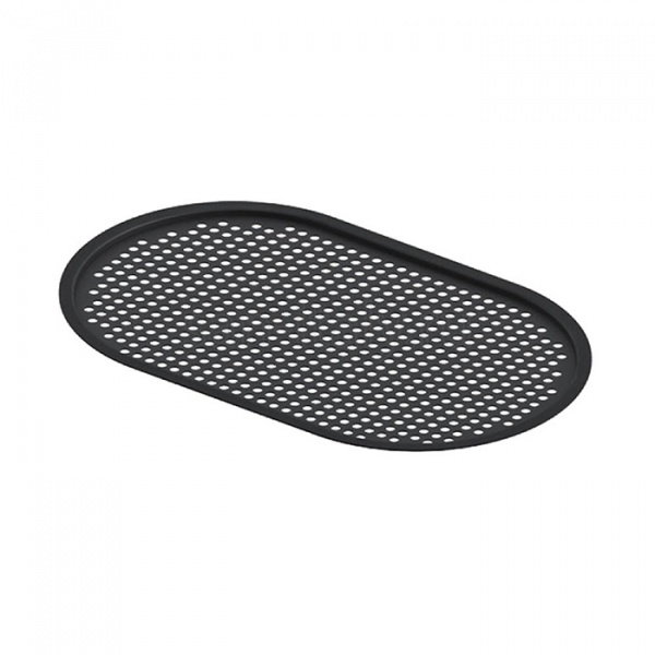 Artceram Fuori Scala Полка сетчатая, овальная, для консоли ACA055, цвет: черный матовый