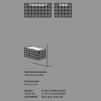 Bette Lux Loft Ornament Раковина 81х51х42 см, без отв., подвесная, без перелива, цвет: черный