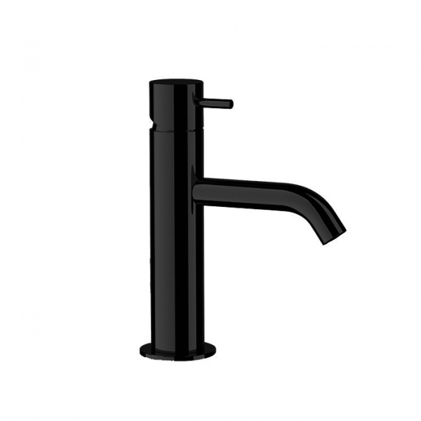 Kerasan Nolita Смеситель для раковины на 1 отв., без донного клапана, излив 110мм, h79мм, цвет: черный матовый