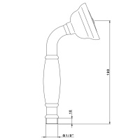 Nicolazzi Doccia Лейка ручного душа, ручка белая керамика, цвет: хром