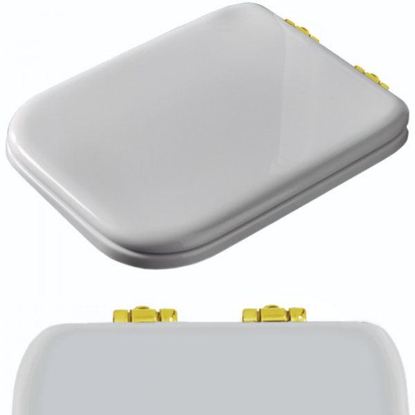 Kerasan Waldorf Сиденье для унитаза, с микролифтом, цвет: белый/золото