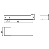 EMCO Loft Держатель запасного рулона, горизонтальный, подвесной, цвет: хром