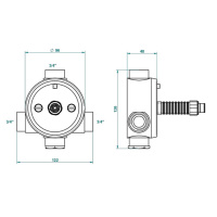 THG термостат 3/4, 80 l/min