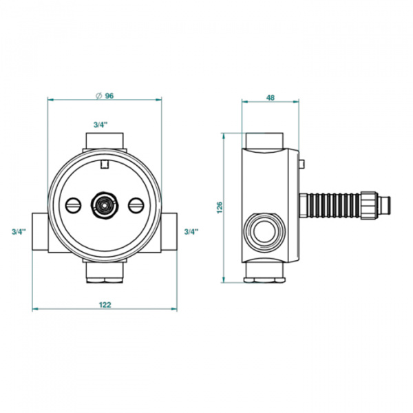 THG термостат 3/4, 80 l/min