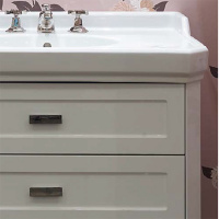 Sbordoni Комплект мебели Romana наполный 90 см, с раковиной керам., цвет белый, c 1 отв. под смеситель., ручки хром, цвет: Biancospino/Taupe