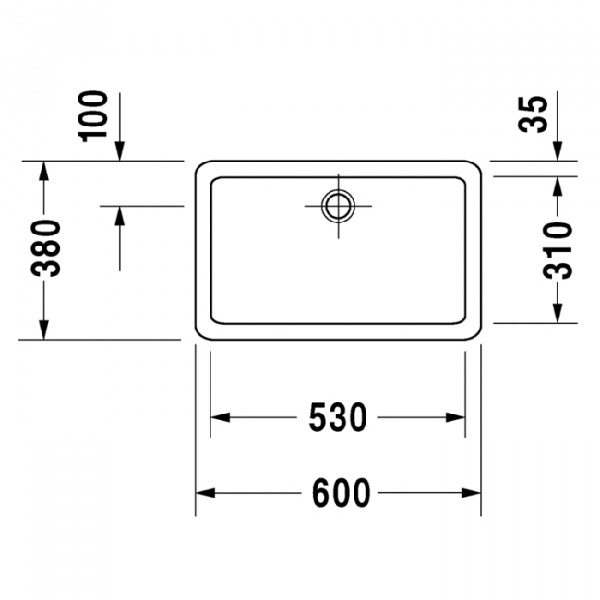 Duravit Vero Раковина 60x38 см, без отв., без перелива, цвет: белый
