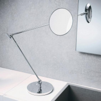 Decor Walther Round SPT 70 Косметическое зеркало 13.5xh80.5, настольное, увел. 5x, цвет: хром