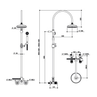Смеситель для душа Bongio Impero, цвет: хром/swarovski
