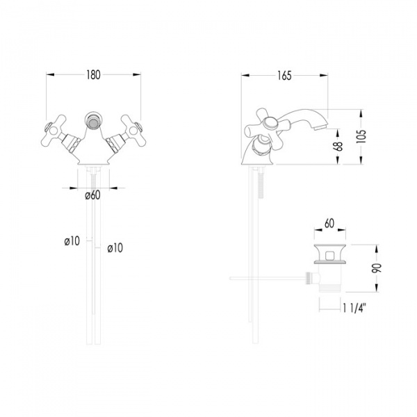 Devon&Devon City Смеситель для раковины, цвет: хром