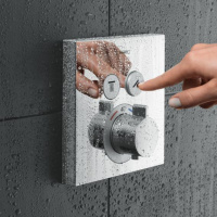 Hansgrohe ShowerSelect Смеситель для душа, термостатический, 2 источника, внешняя часть, цвет: хром