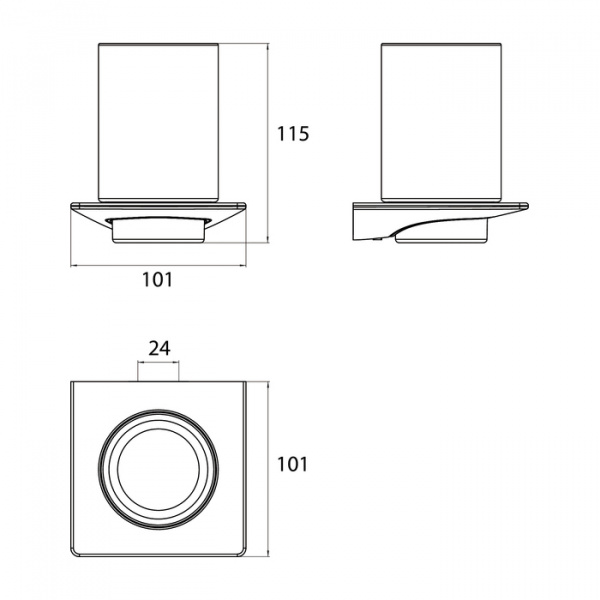 Emco Art Стакан подвесной, цвет: хром/хрусталь