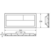 Armani Roca Island Сенсорная встраиваемая система двойного смыва 3/6 л. 550х41,5х250мм, цвет: nero