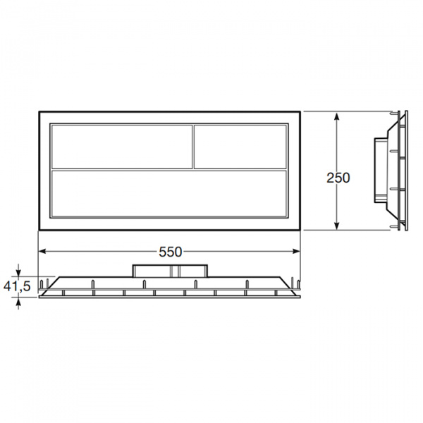 Armani Roca Island Сенсорная встраиваемая система двойного смыва 3/6 л. 550х41,5х250мм, цвет: greige
