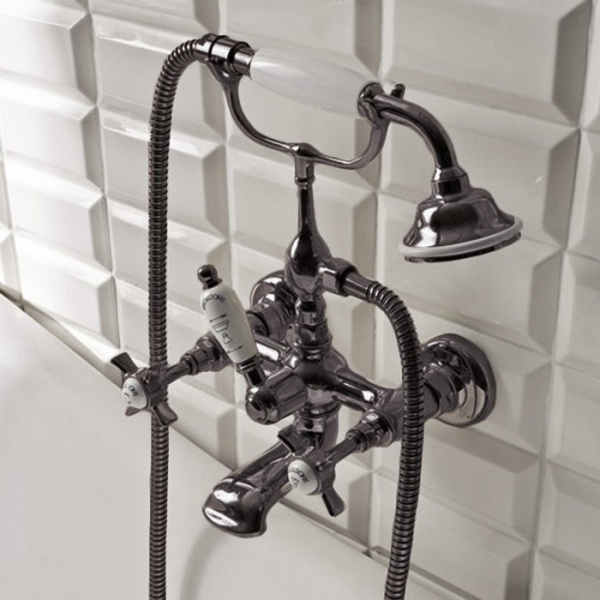 Sbordoni Antica Смеситель для ванны на 2 отверстия, цвет: черный никель