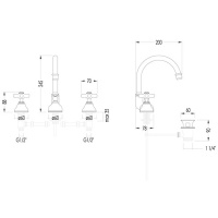 Devon&Devon City Смеситель для раковины, цвет: золото