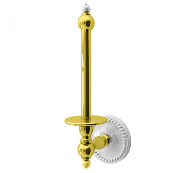 Devon&Devon Dorothy Держатель запасного рулона бумаги подвесной, цвет: золото светлое/белый