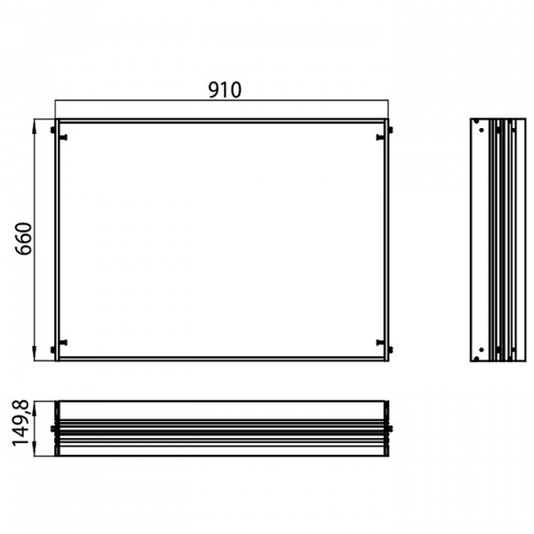EMCO Prestige2 Монтажная рама 91x66см для встраиваемых зеркальных шкафов 989705007