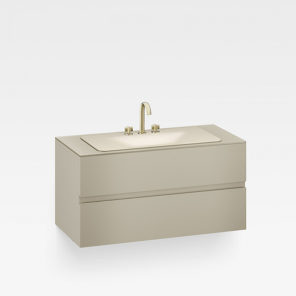 Armani Roca Baia Тумба подвесная с раковиной, 120х59х61см с 2 ящиками, со столешницей, цвет: greige
