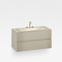Armani Roca Baia Тумба подвесная с раковиной, 120х59х61см с 2 ящиками, со столешницей, цвет: greige