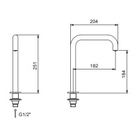 Fantini Fontane Bianche Излив, установка на столешницу, цвет: Matt Gun Metal PVD