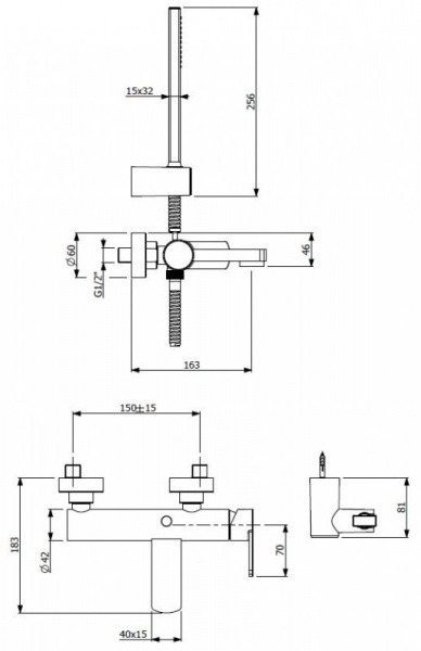 Смеситель для душа Cezares GLAM-VDM1-01