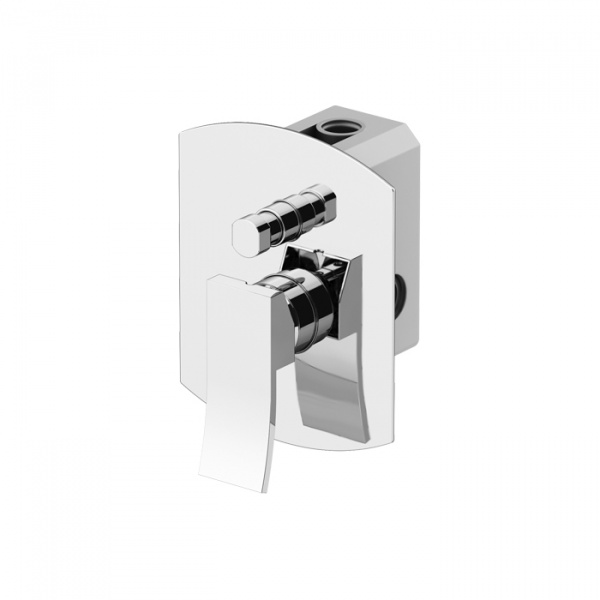 Gattoni ELY Смеситель встроенный с GBOX на 2 выхода с переключателем, цвет: хром