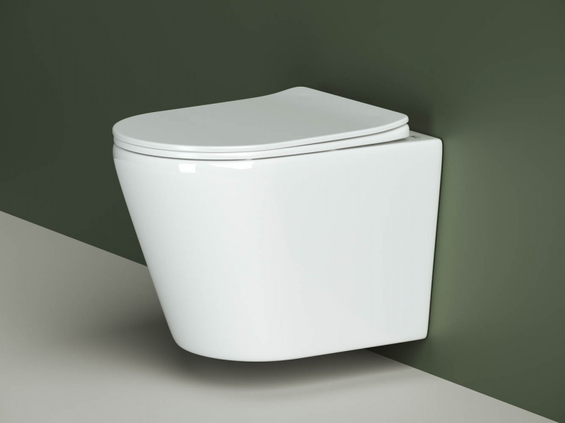 Напольный пристенный унитаз Cubic Ceramica Nova белый CN1803