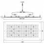 BOSSINI DREAM-XL RECTANGULAR Верхний душ 1000 x 500 мм, с 12 LED (белый), блок питания/управления, цвет: хром