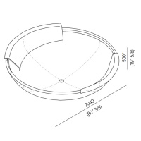 Agape Ufo Ванна отдельностоящая d204x50 см, круглая, 2 спинки