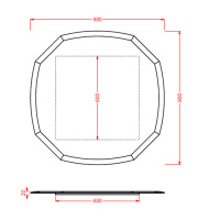 Artceram CIVITAS  Зеркало на основе фигурное d90 см