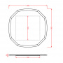 Artceram CIVITAS  Зеркало на основе фигурное d90 см