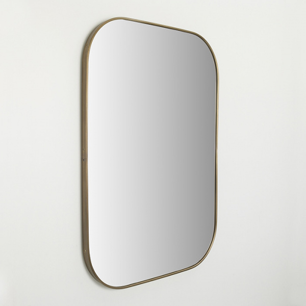 Sbordoni Duca Зеркало настенное с профилем из латуни, 55х80см, цвет: матовая бронза