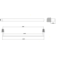 Gessi Rettangolo Полотенцедержатель 60см, подвесной, цвет: хром