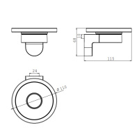 EMCO Mundo Мыльница подвесная, стекло прозрачное, цвет: хром