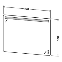 Duravit Luv Зеркало с подсветкой, 120x160x3.8см